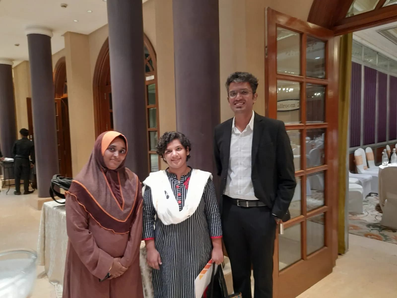 Arjun Charles with the Executive Director of Guidance Tamil Nadu